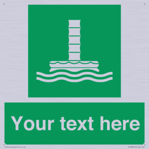 Custom sign safe condition Evacuation chute 